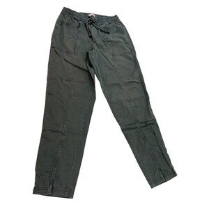 Lou & Grey Utility Jogger Pants Cotton Blend Elastic Waist Size S Gray 61j